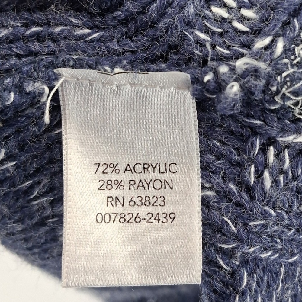 Christopher‎ & Banks Womens Sweater Vest XL Blue Marled Knit Cowl Neck Pullover - Picture 7 of 11